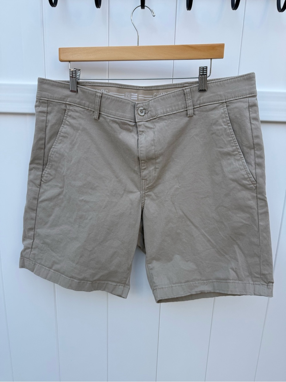 Chaps Men's Beige Flat Front Shorts
